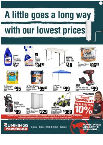 thumbnail - Bunnings Warehouse catalogue - A Little Goes A Long Way With Our Lowest Prices