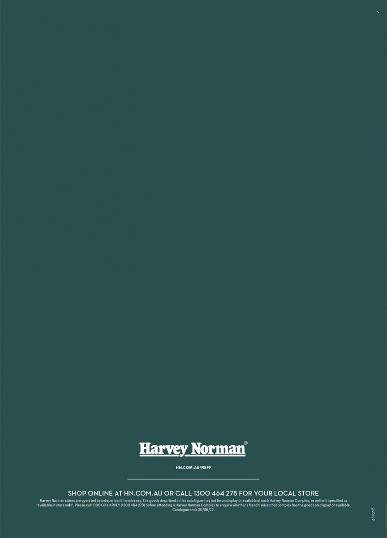 Harvey Norman catalogue  - 2.3.2022 - 30.6.2022. Page 12.