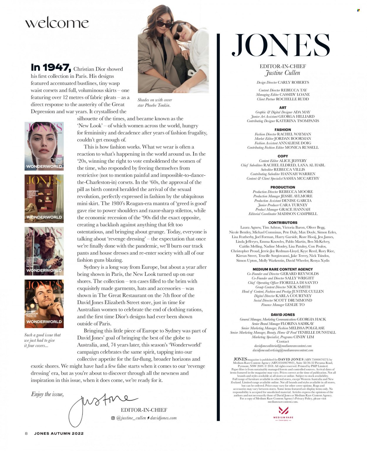 David Jones catalogue . Page 8.
