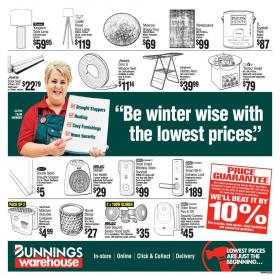 Bunnings Warehouse - Be Winter Wise with the Lowest Prices