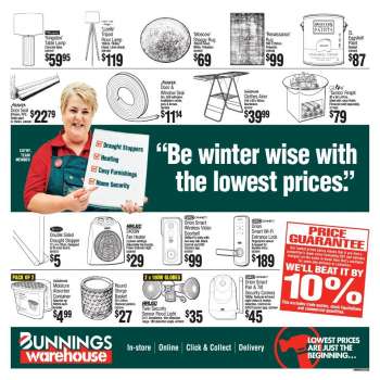 Bunnings Warehouse catalogue - Be Winter Wise with the Lowest Prices