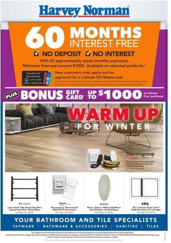 Harvey Norman catalogue - Warm Up for Winter
