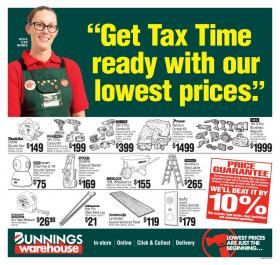Bunnings Warehouse - Get Tax Time Ready with our Lowest Prices