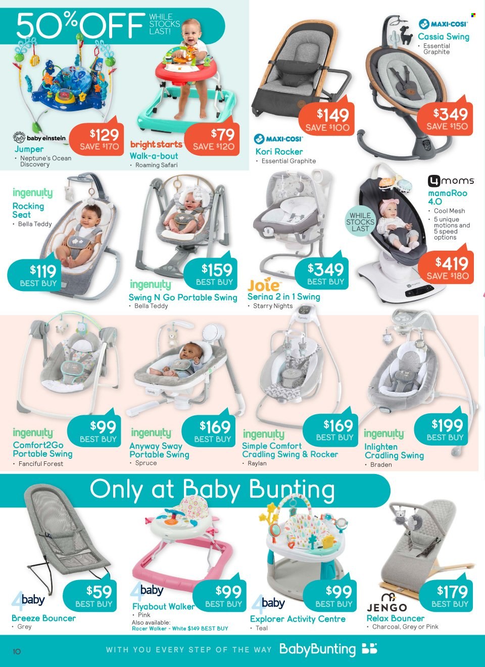 Baby Bunting catalogue  - 27.7.2022 - 21.8.2022. Page 10.