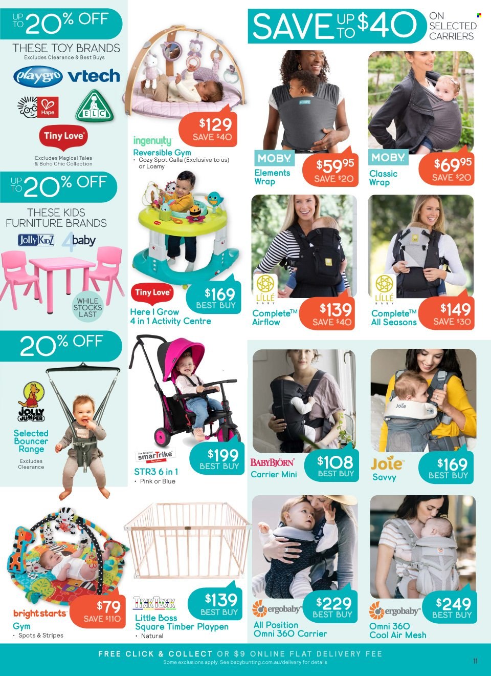 Baby Bunting catalogue  - 27.7.2022 - 21.8.2022. Page 11.