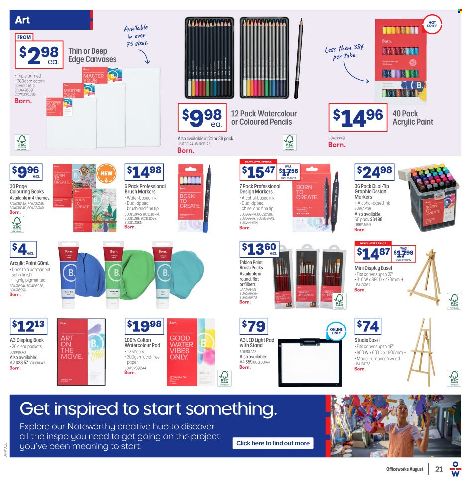 Officeworks catalogue  - 4.8.2022 - 18.8.2022. Page 21.