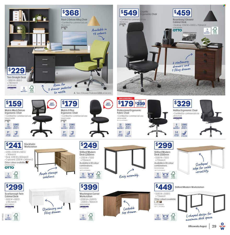 Officeworks catalogue  - 4.8.2022 - 18.8.2022. Page 29.