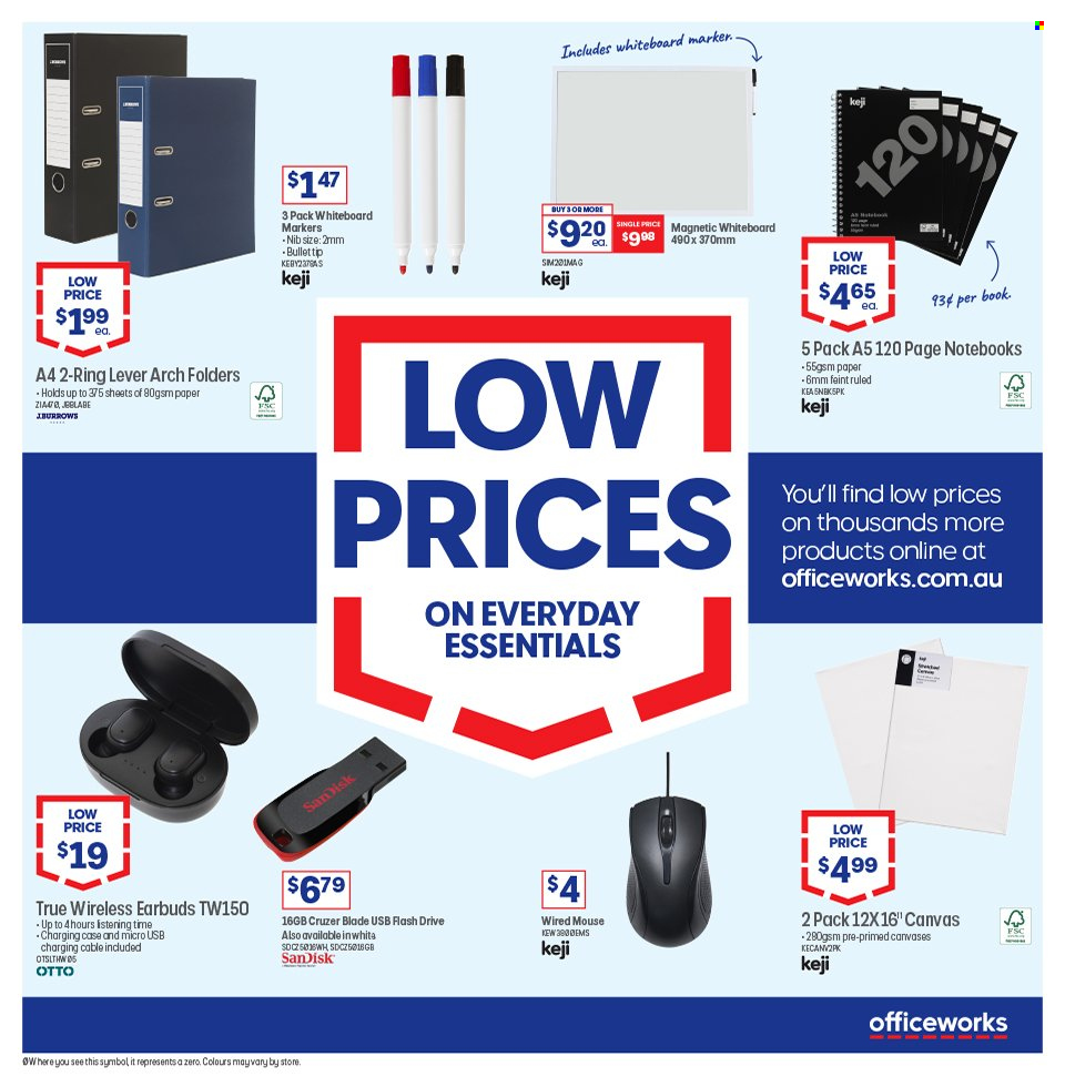 Officeworks catalogue  - 4.8.2022 - 18.8.2022. Page 33.