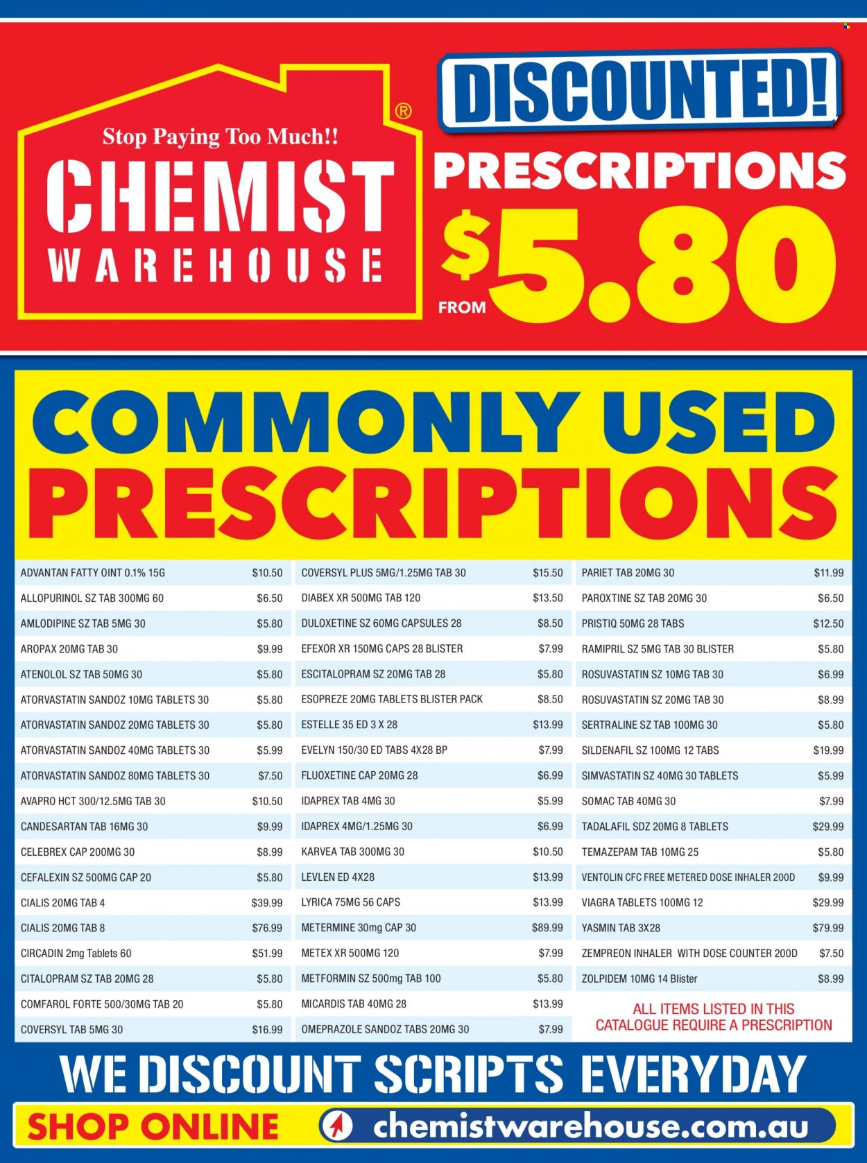 Chemist Warehouse catalogue . Page 1.