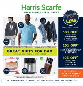 Harris Scarfe - Friends Pay Less