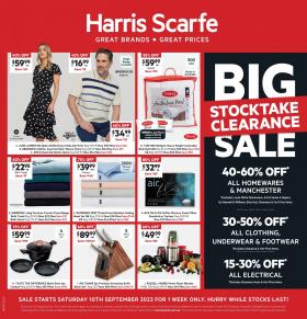 Harris Scarfe - Big Stocktake Clearance Sale