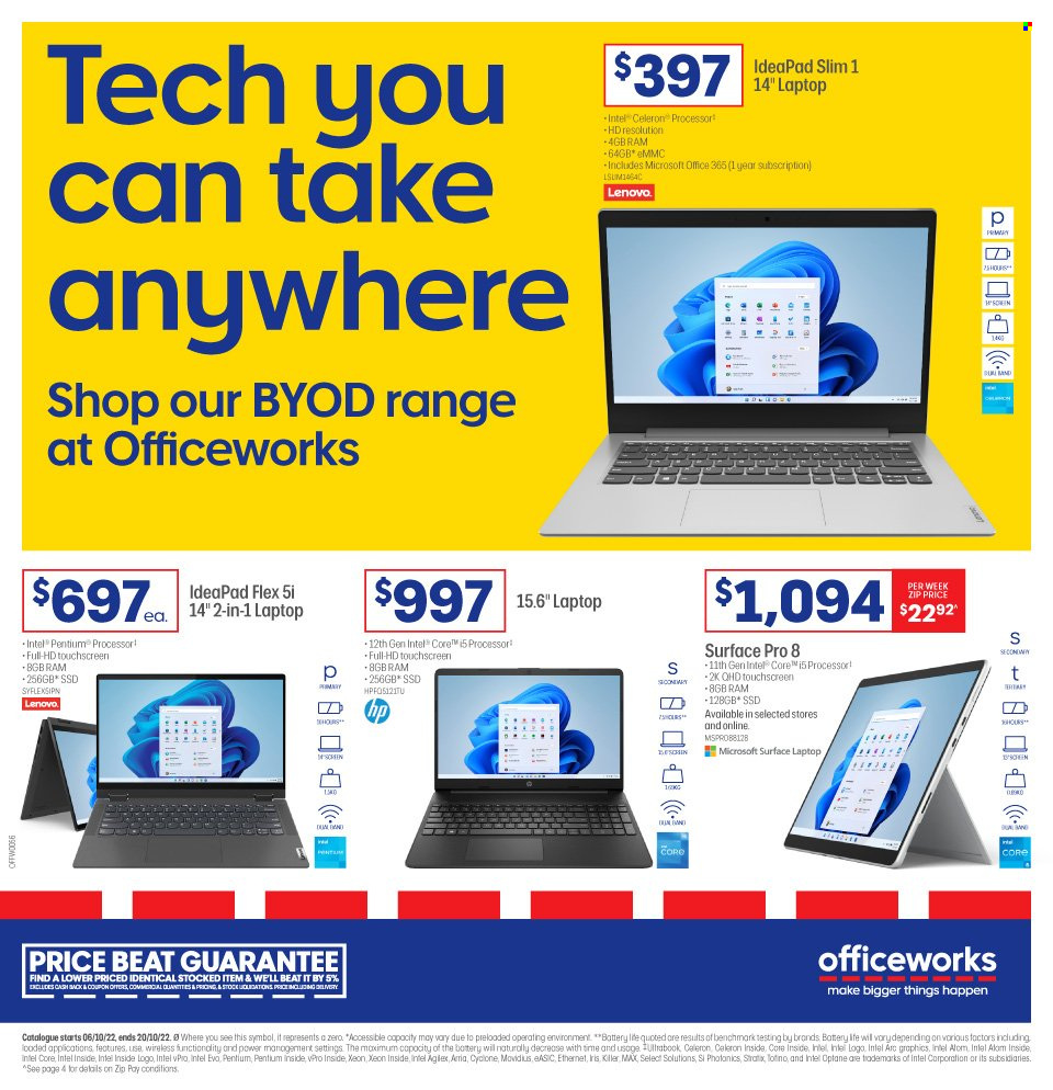 Officeworks catalogue . Page 1.