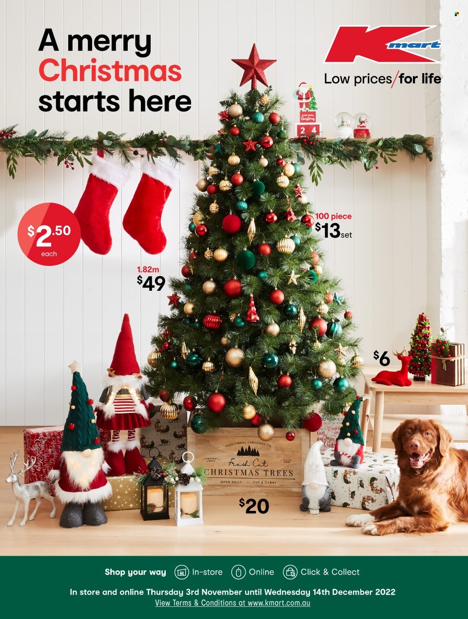 Kmart Catalogue - 3 Nov 2022 - 14 Dec 2022 - Sales products - christmas tree. Page 1.