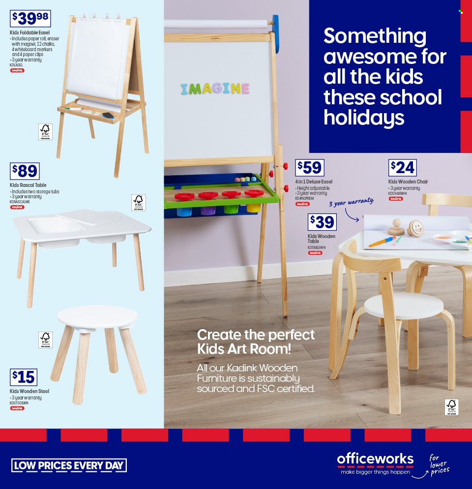 Officeworks catalogue  - 8.12.2022 - 30.1.2023. Page 1.