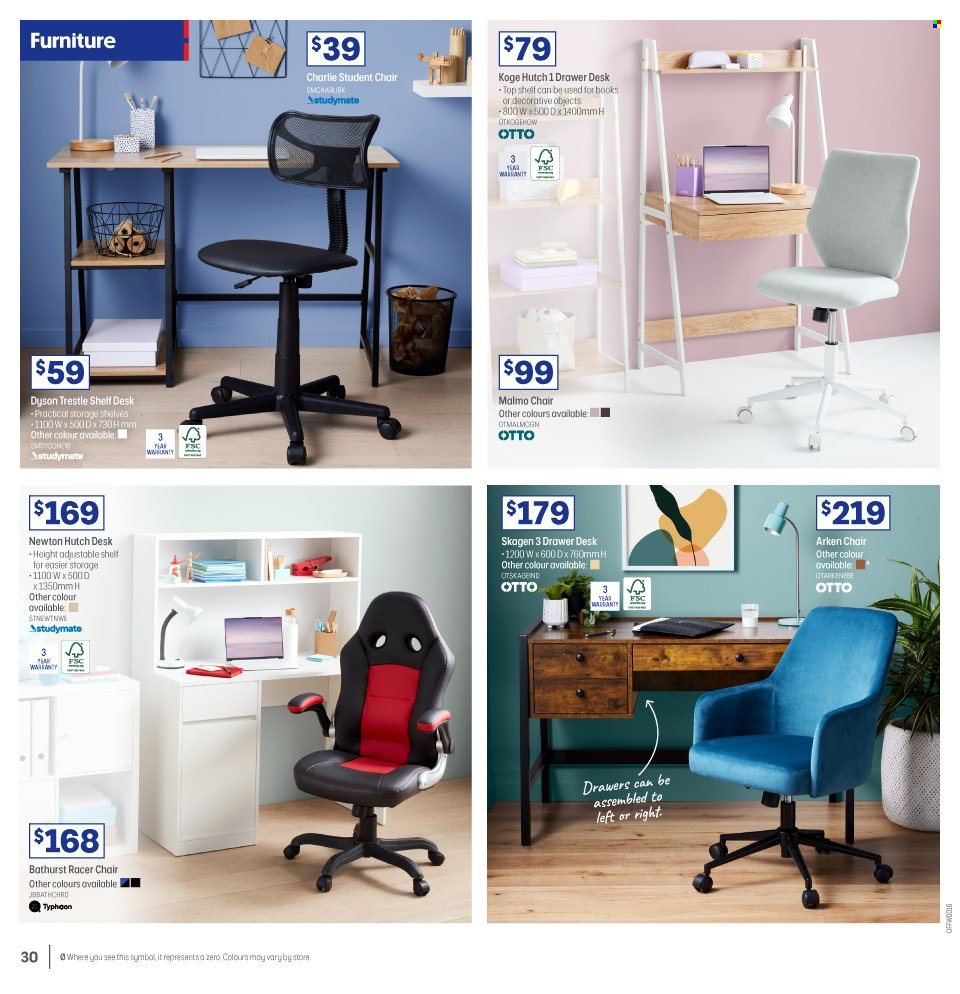 Officeworks catalogue  - 19.1.2023 - 2.2.2023. Page 30.