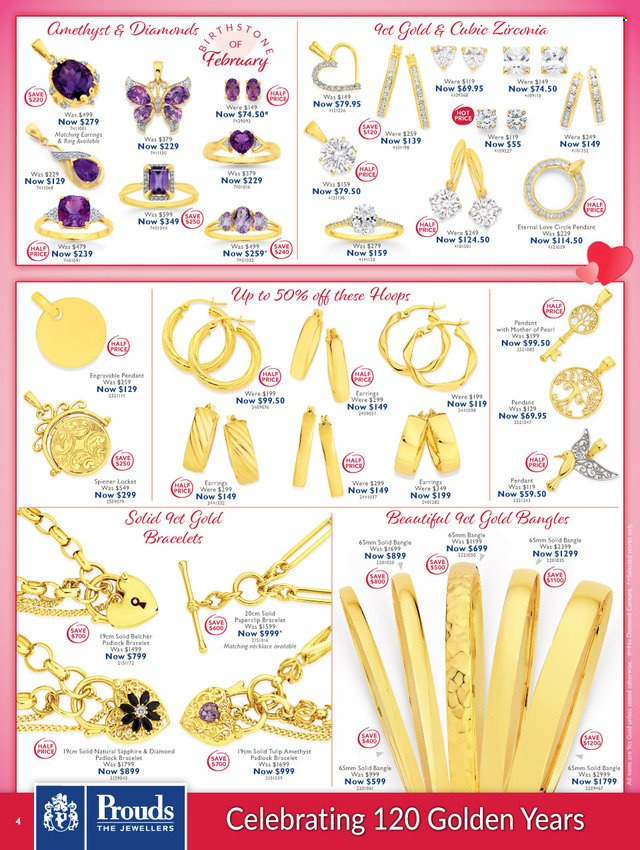 Prouds The Jewellers catalogue  - 23.1.2023 - 14.2.2023. Page 4.