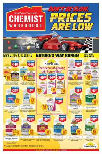 Chemist Warehouse catalogue - Don't Be Slow, Prices Are Low