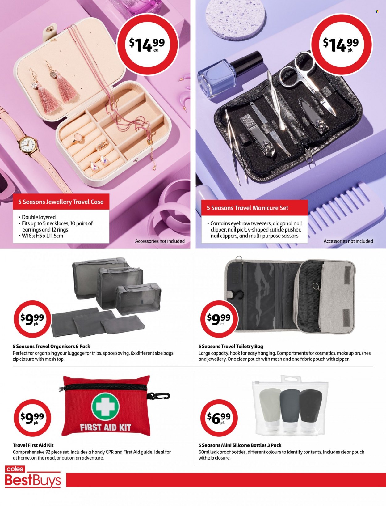 Coles Catalogue - 26 May 2023 - 1 Jun 2023 - Sales products - manicure, cuticle pusher, makeup, clipper, scissors, first aid kit. Page 2.