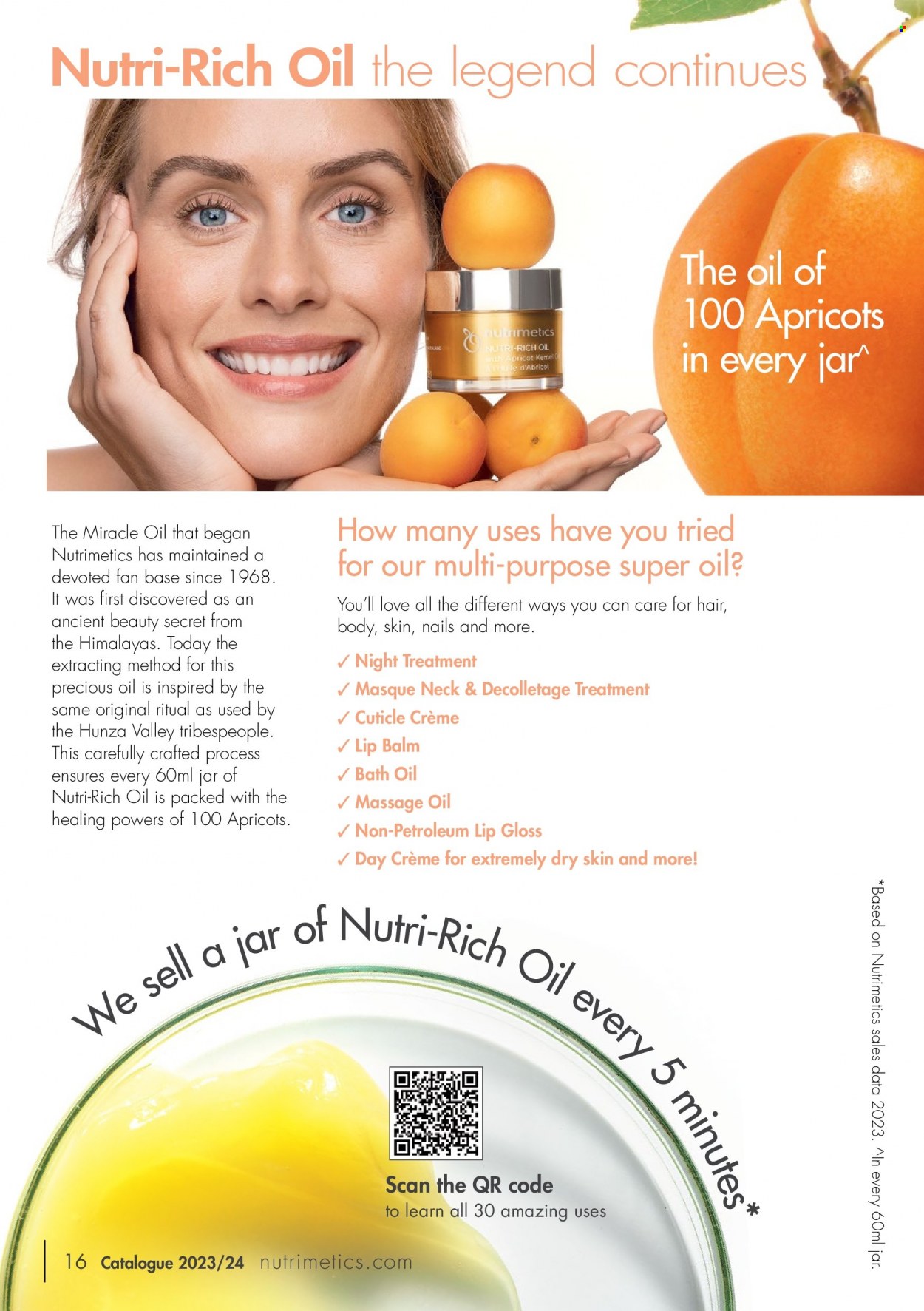 thumbnail - Nutrimetics Catalogue - Sales products - bath oil, lip balm, Nutrimetics, massage oil, lip gloss. Page 16.