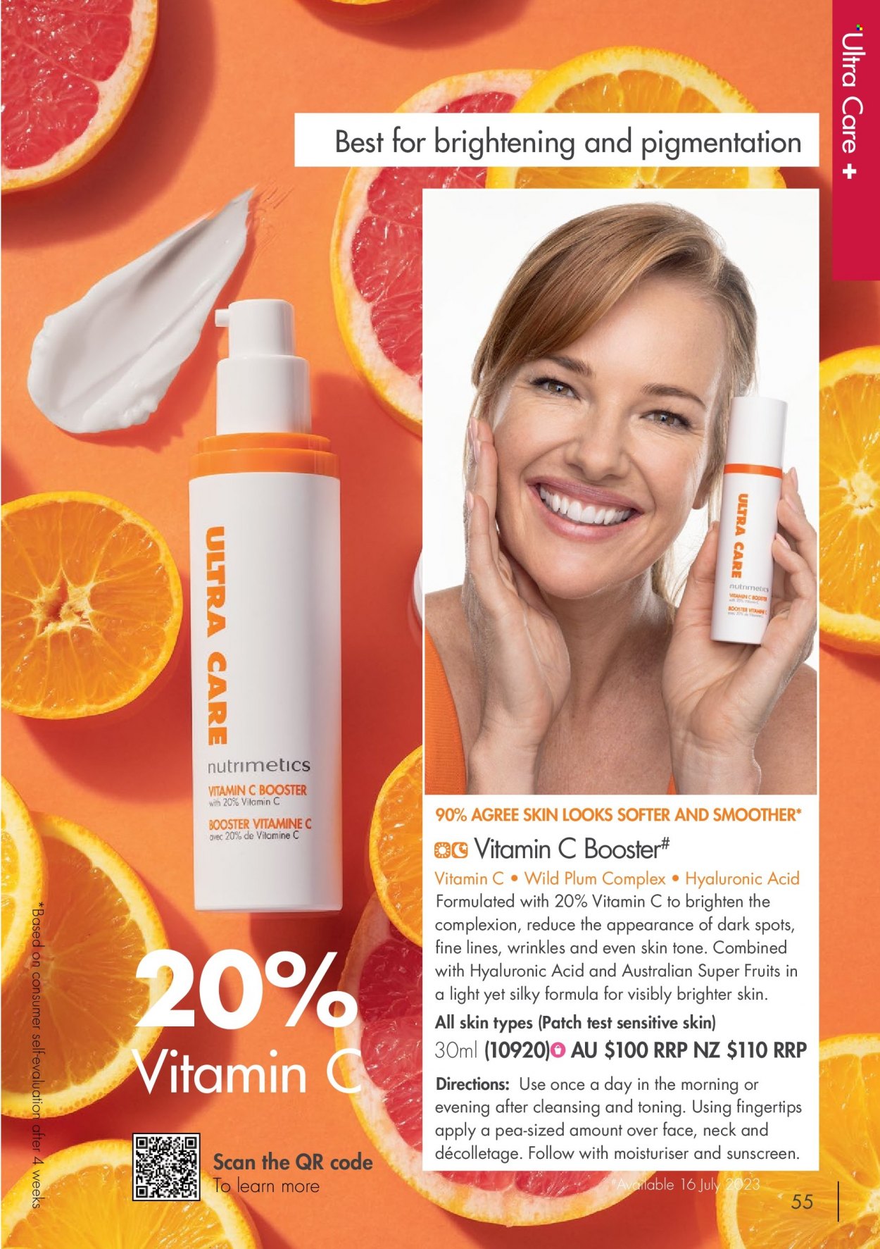 thumbnail - Nutrimetics Catalogue - Sales products - sunscreen lotion, vitamin c. Page 55.