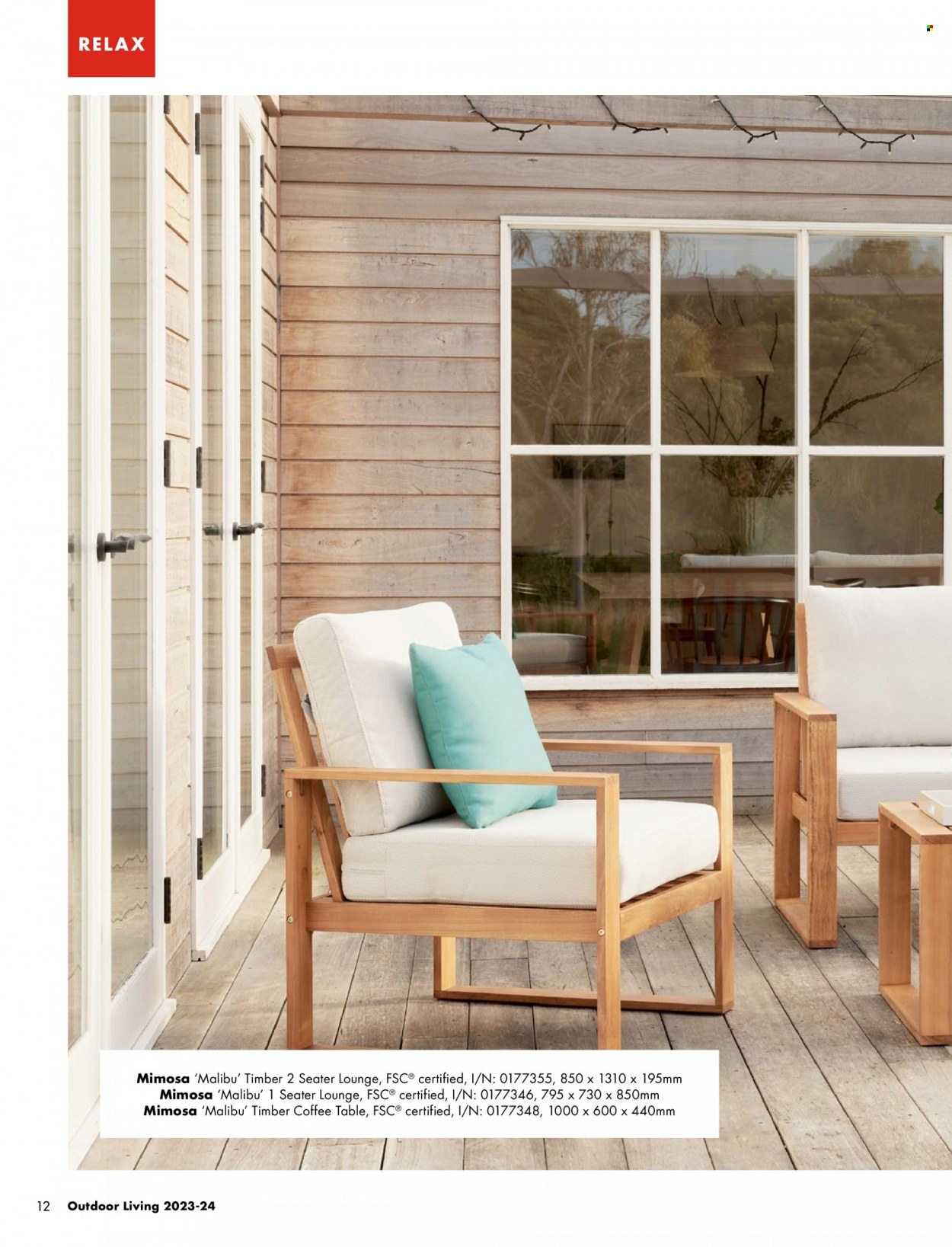thumbnail - Bunnings Warehouse Catalogue - Sales products - table, lounge, coffee table. Page 12.