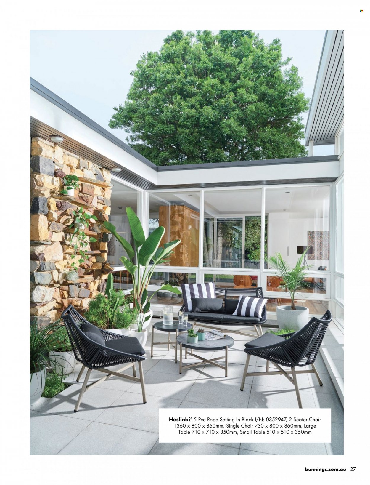thumbnail - Bunnings Warehouse Catalogue - Sales products - table, chair. Page 27.