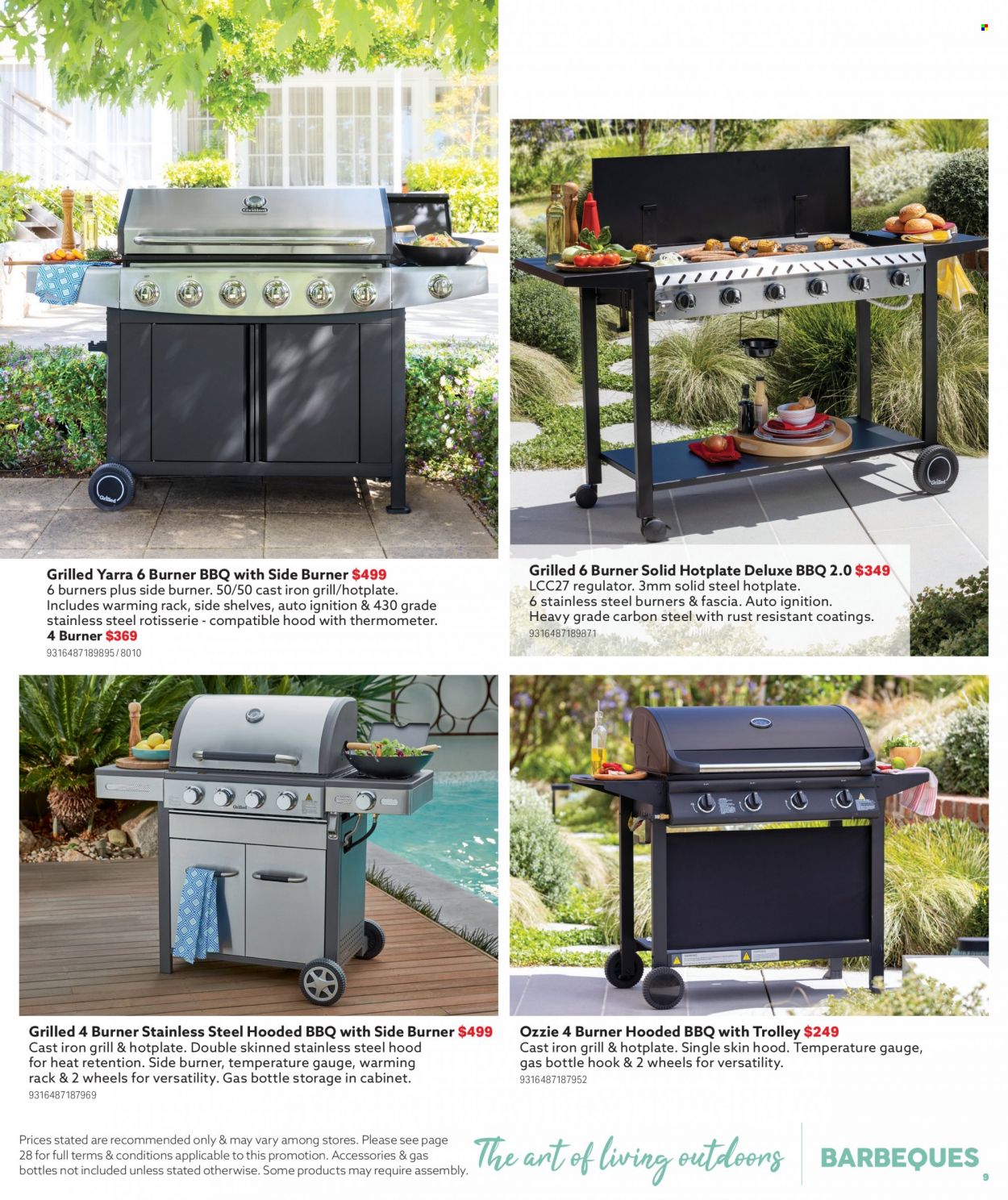 Mitre 10 Catalogue - 27 Sep 2023 - 31 Dec 2023 - Sales products - thermometer, trolley, cabinet, gas bottle, gauge, grill. Page 9.