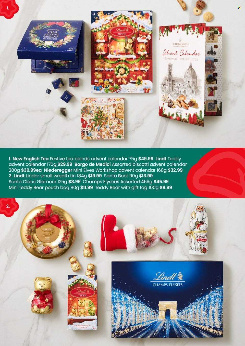 Myer Catalogue - 1 Nov 2023 - 24 Dec 2023 - Sales products - boots, advent calendar, gift tag, Santa Claus, wreath. Page 23.