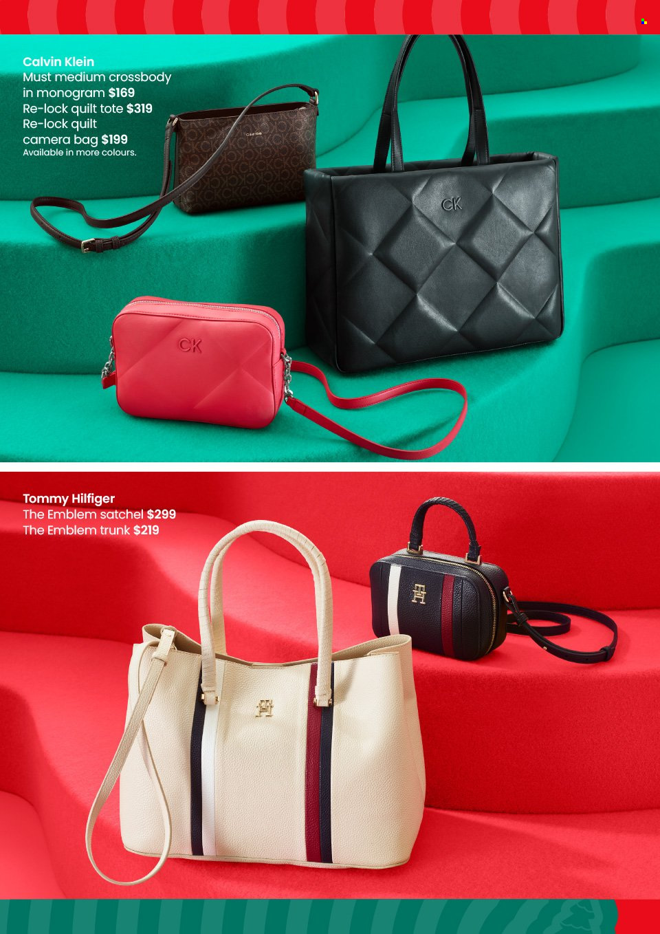 Myer Catalogue - 1 Nov 2023 - 24 Dec 2023 - Sales products - Calvin Klein, Tommy Hilfiger, bag, quilt, camera, tote. Page 37.