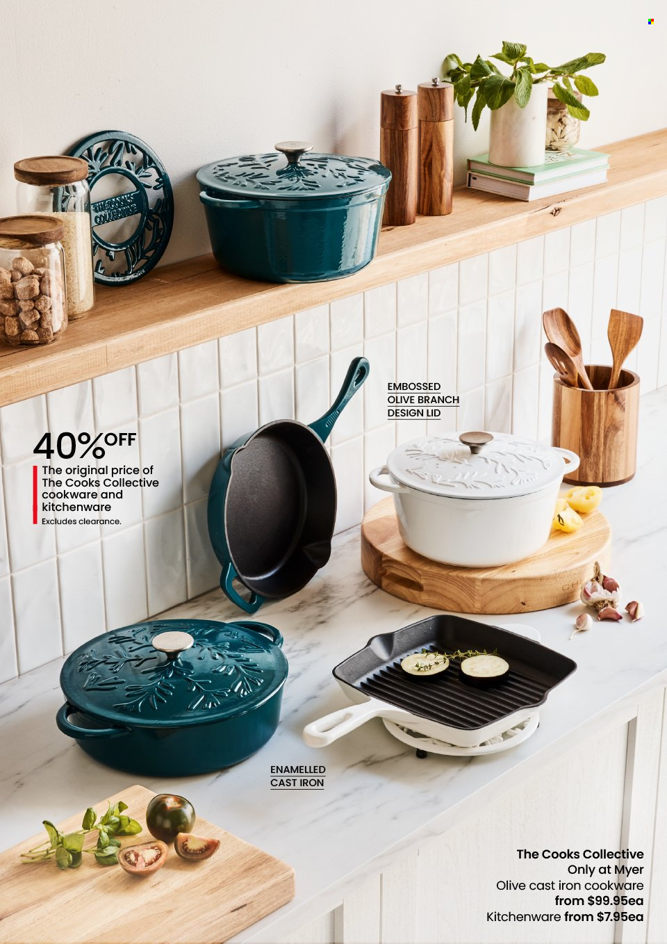 thumbnail - Myer Catalogue - Sales products - cookware set, lid, kitchenware. Page 23.