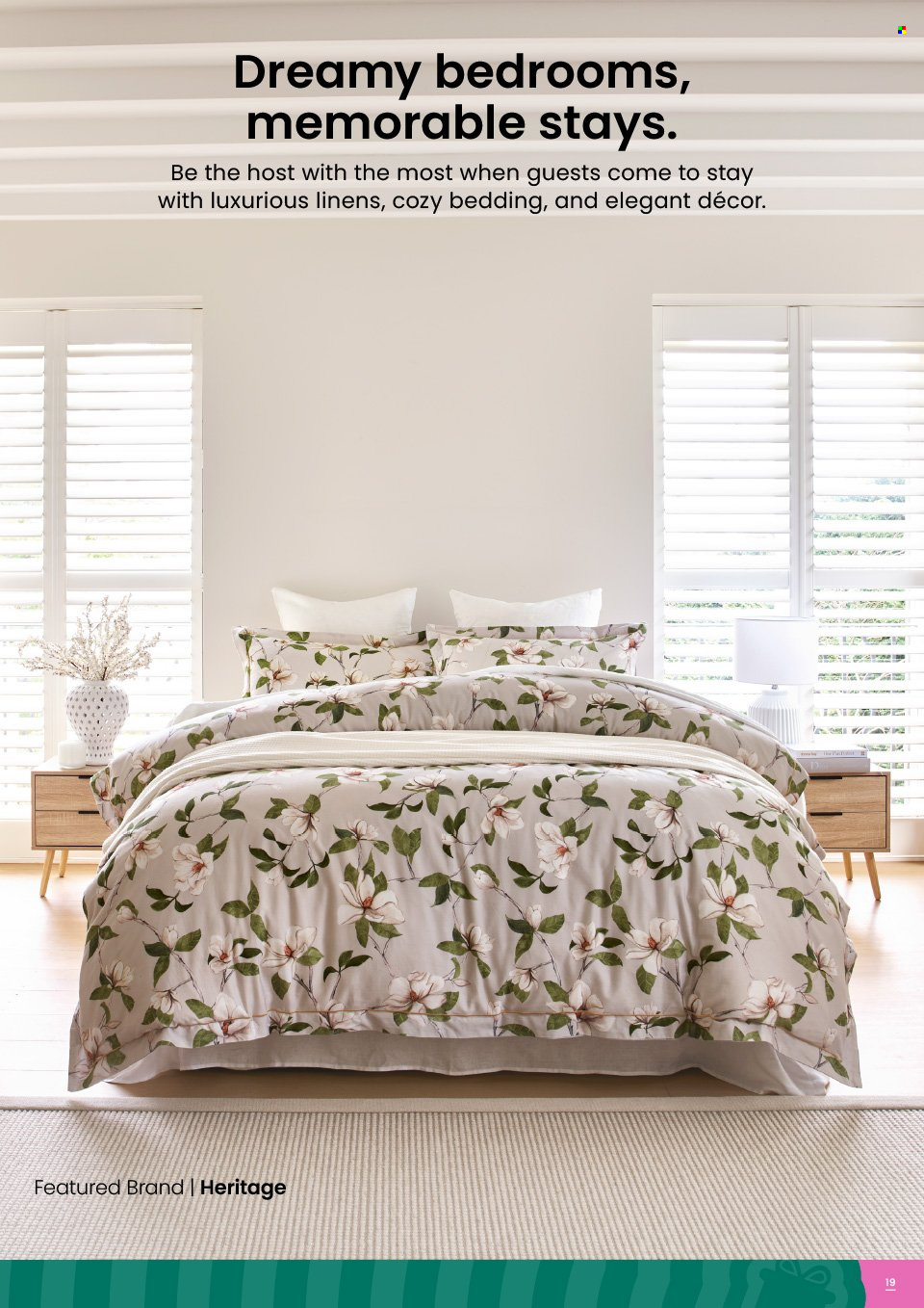 thumbnail - Myer Catalogue - Sales products - bedding, linens. Page 19.