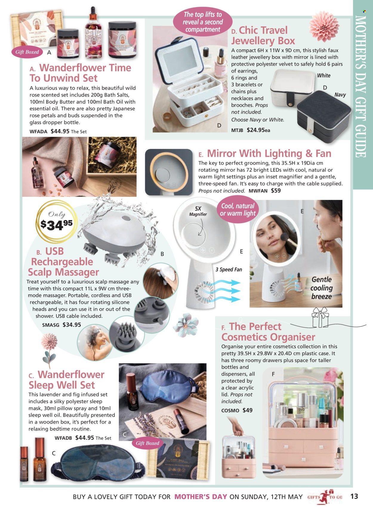 thumbnail - Innovations Catalogue - Sales products - magnifier, lid, pillow, massager, bracelet, earrings, lighting. Page 13.
