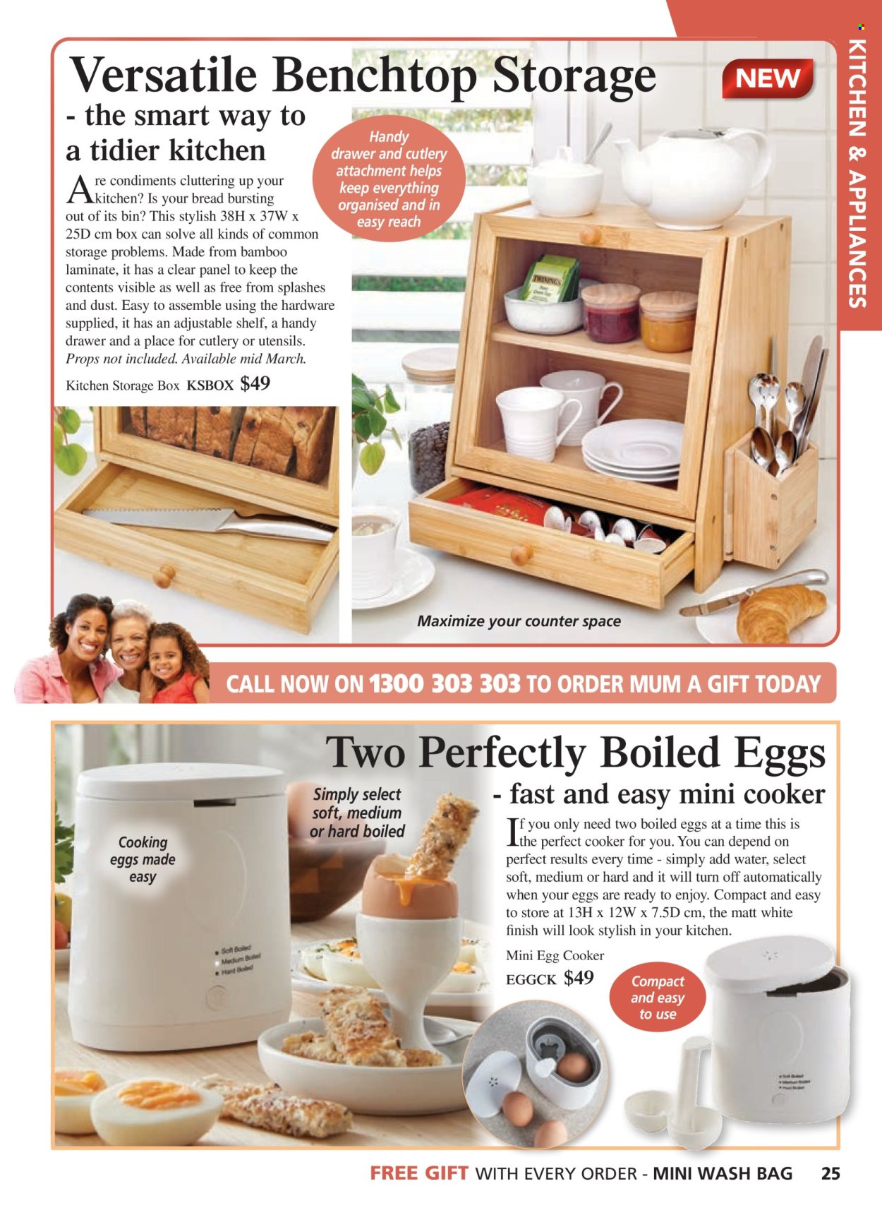 thumbnail - Innovations Catalogue - Sales products - bin, utensils, storage box, bag, egg cooker. Page 25.