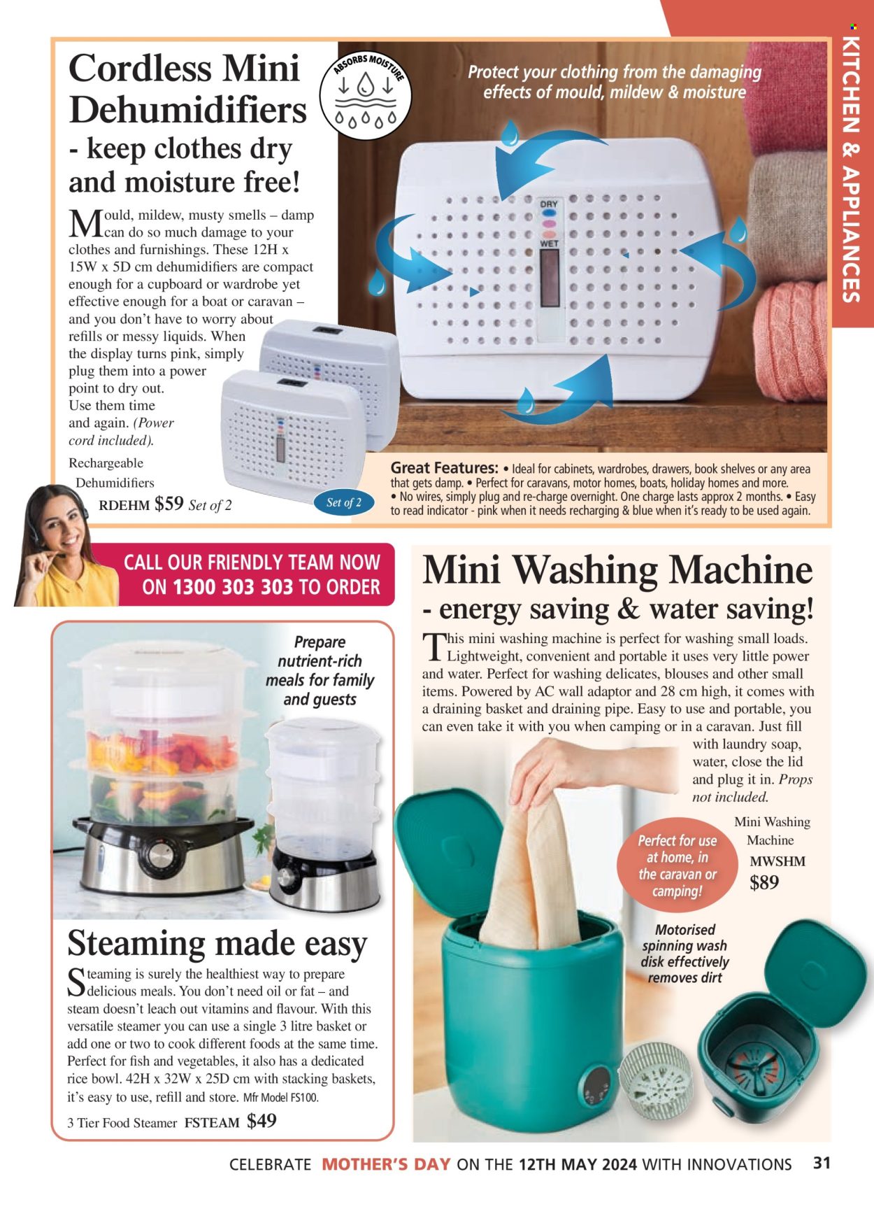 thumbnail - Innovations Catalogue - Sales products - wall charger, plug, adaptor, pipe, lid, bowl, book, food steamer, blouse. Page 31.