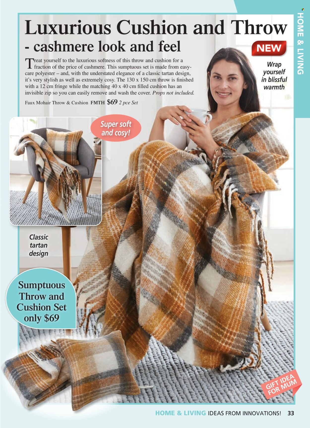 thumbnail - Innovations Catalogue - Sales products - blanket, cushion. Page 33.
