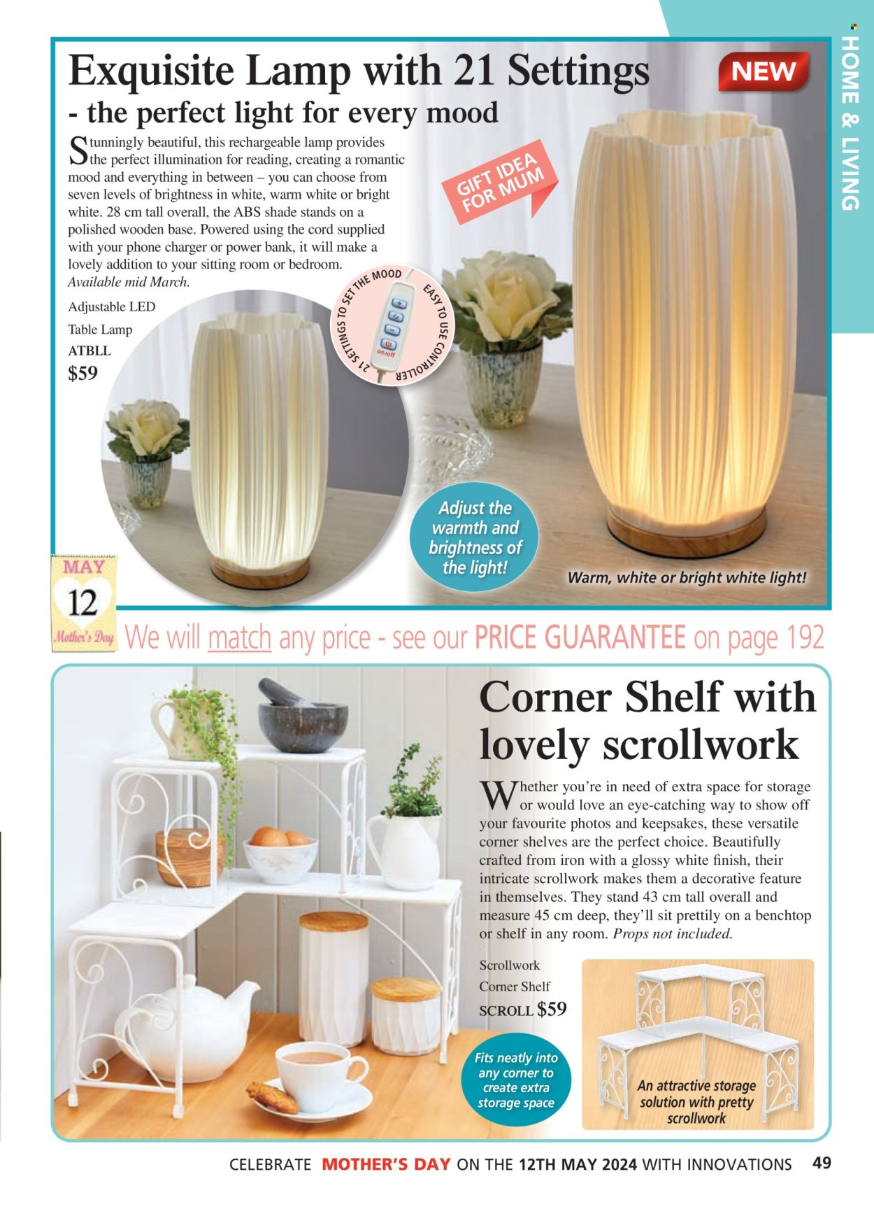 thumbnail - Innovations Catalogue - Sales products - lamp, table lamp. Page 49.