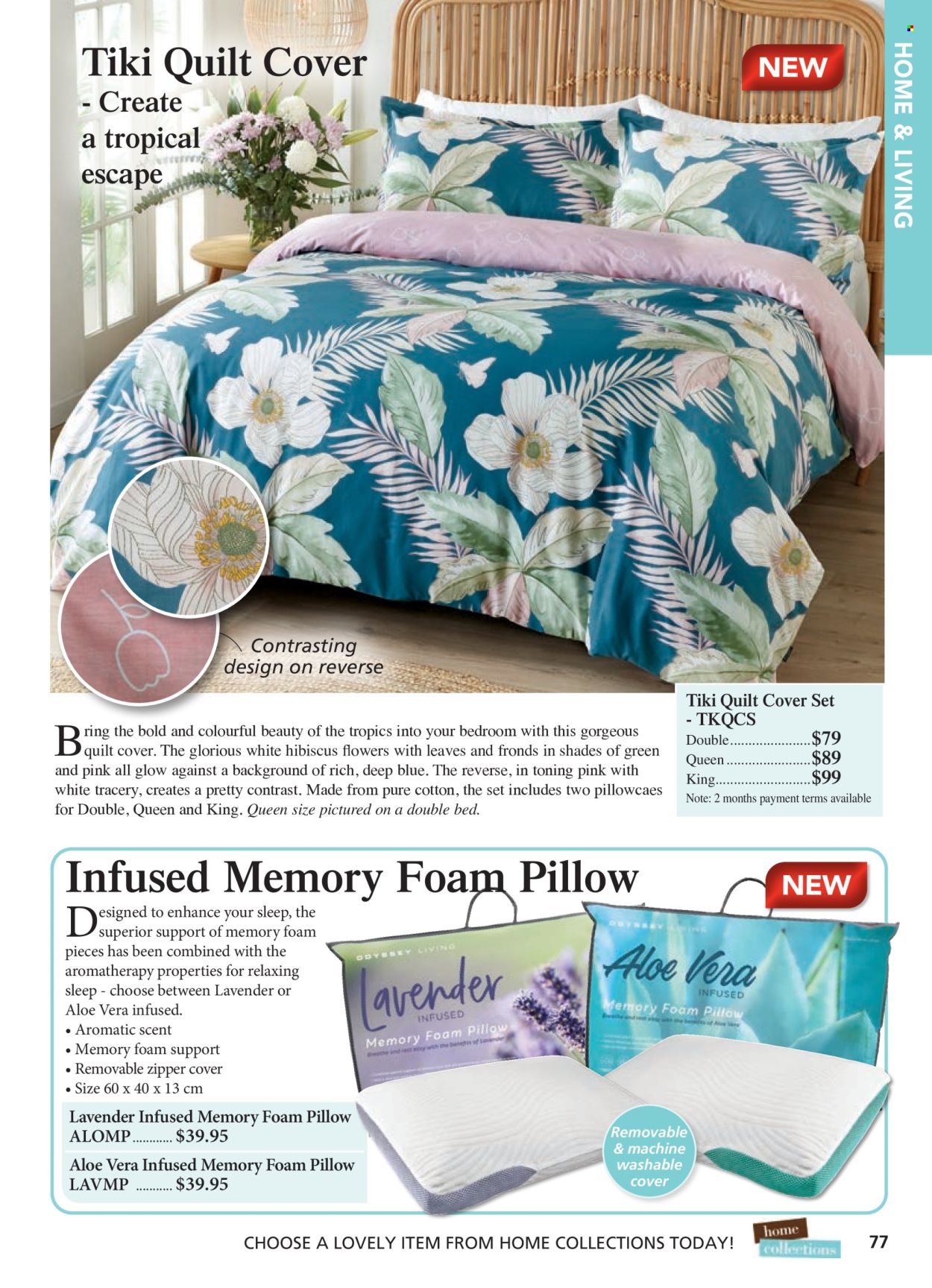 thumbnail - Innovations Catalogue - Sales products - pillow, foam pillow, quilt cover set. Page 77.