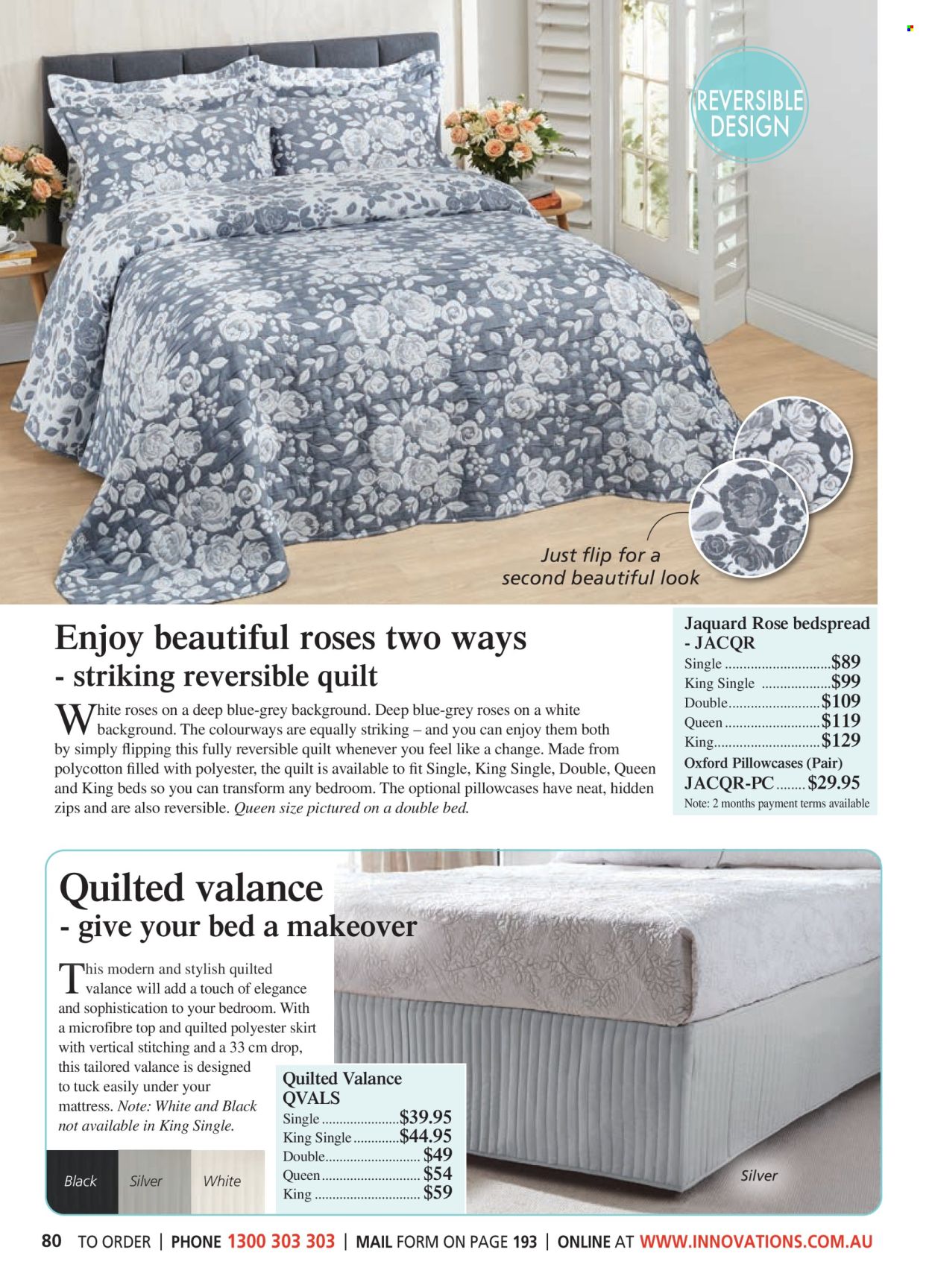 thumbnail - Innovations Catalogue - Sales products - bedspread, pillowcase, quilt, skirt. Page 80.