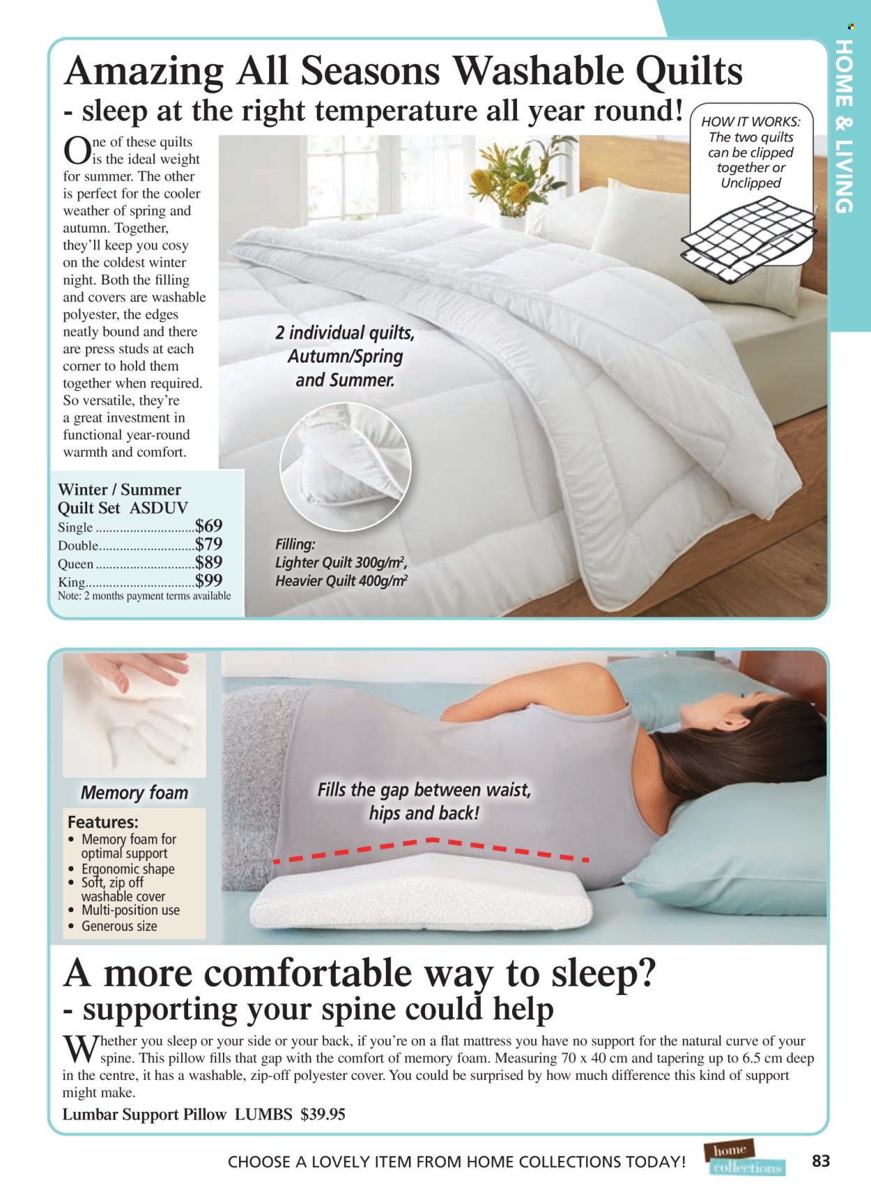 thumbnail - Innovations Catalogue - Sales products - pillow, quilt. Page 83.