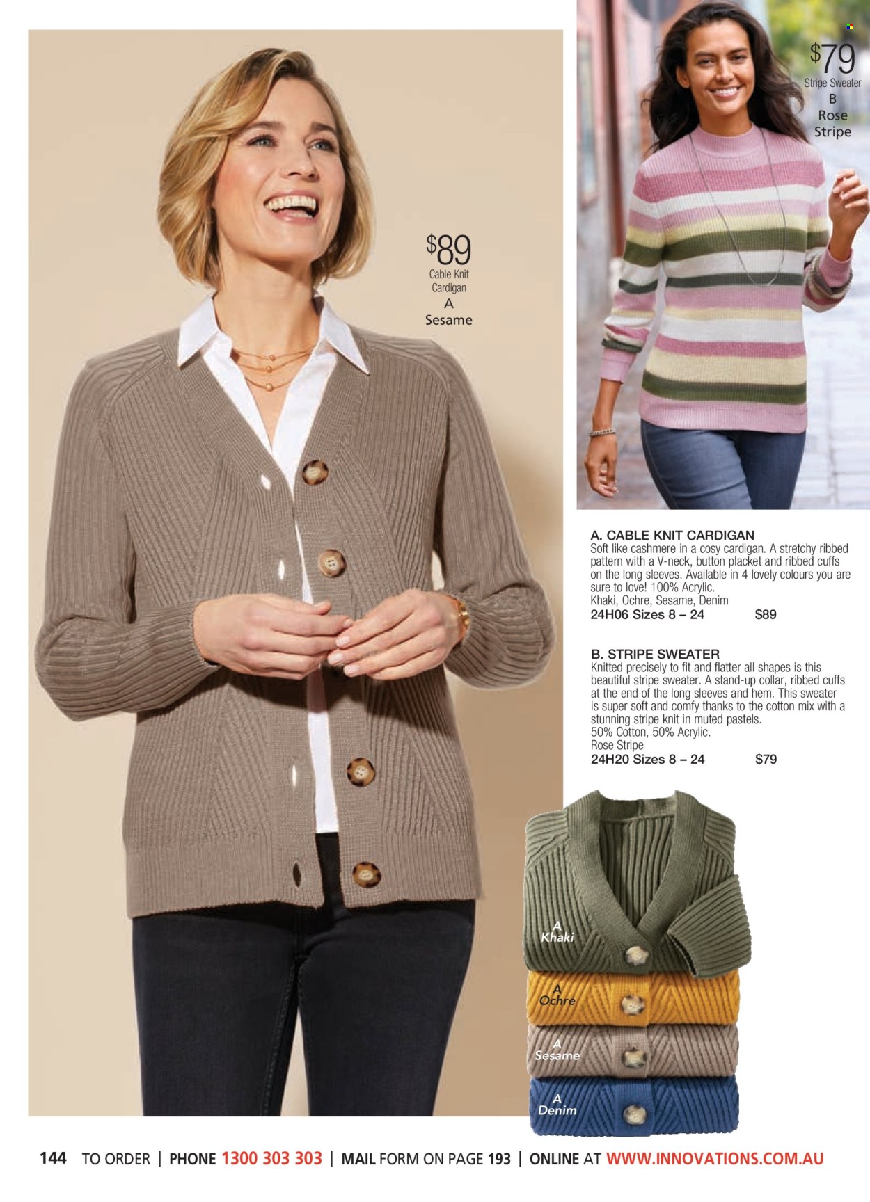 thumbnail - Innovations Catalogue - Sales products - Denim, cardigan, sweater. Page 144.