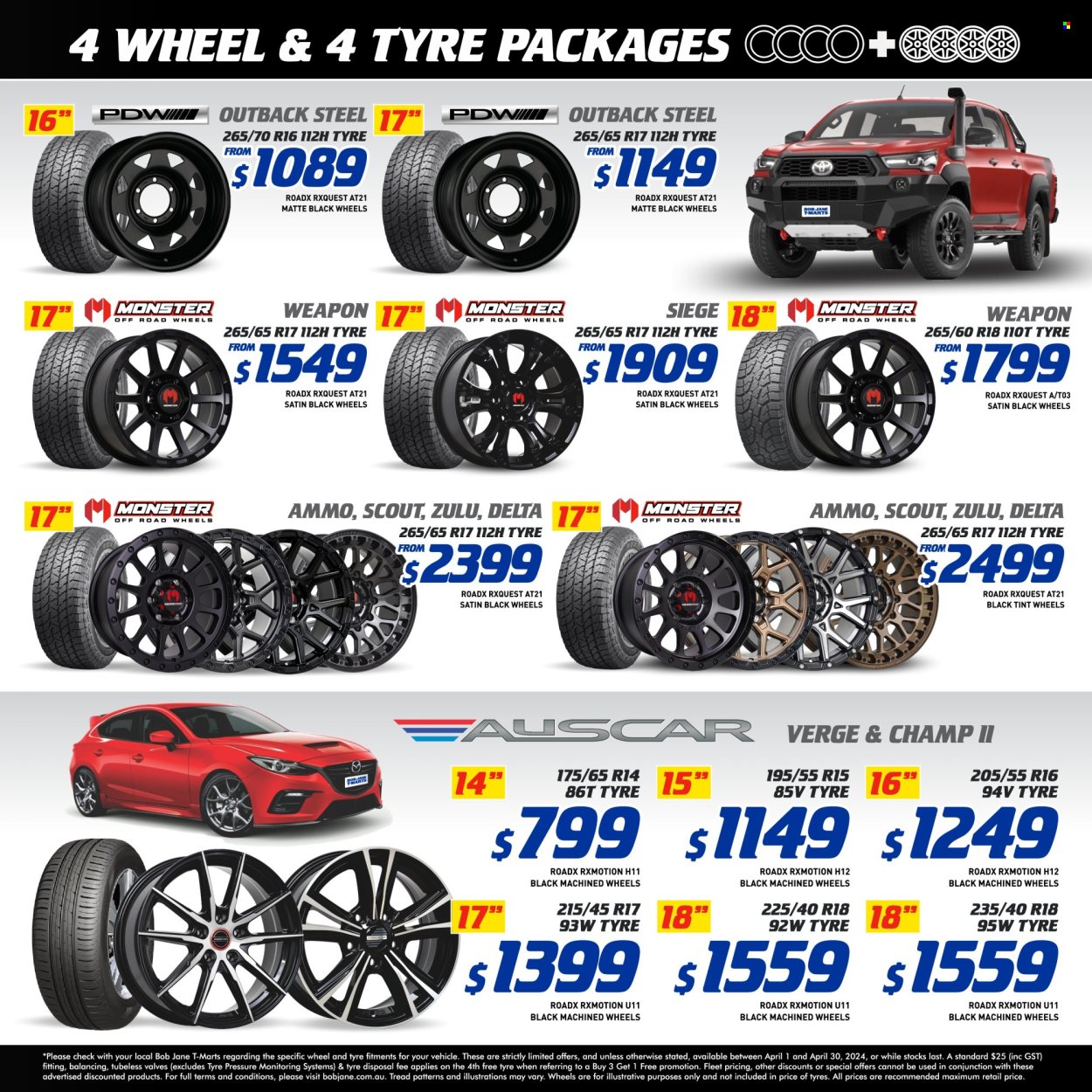 thumbnail - Bob Jane Catalogue - 1 Apr 2024 - 30 Apr 2024 - Sales products - tires. Page 7.