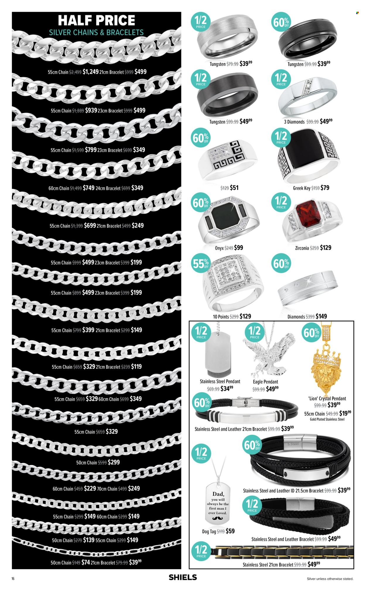 thumbnail - Shiels Catalogue - 2 Apr 2024 - 12 May 2024 - Sales products - bracelet, pendant. Page 16.