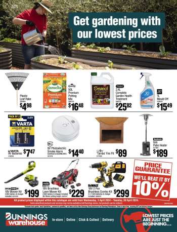 thumbnail - Bunnings Warehouse catalogue - Get Gardening With Our Lowest Prices