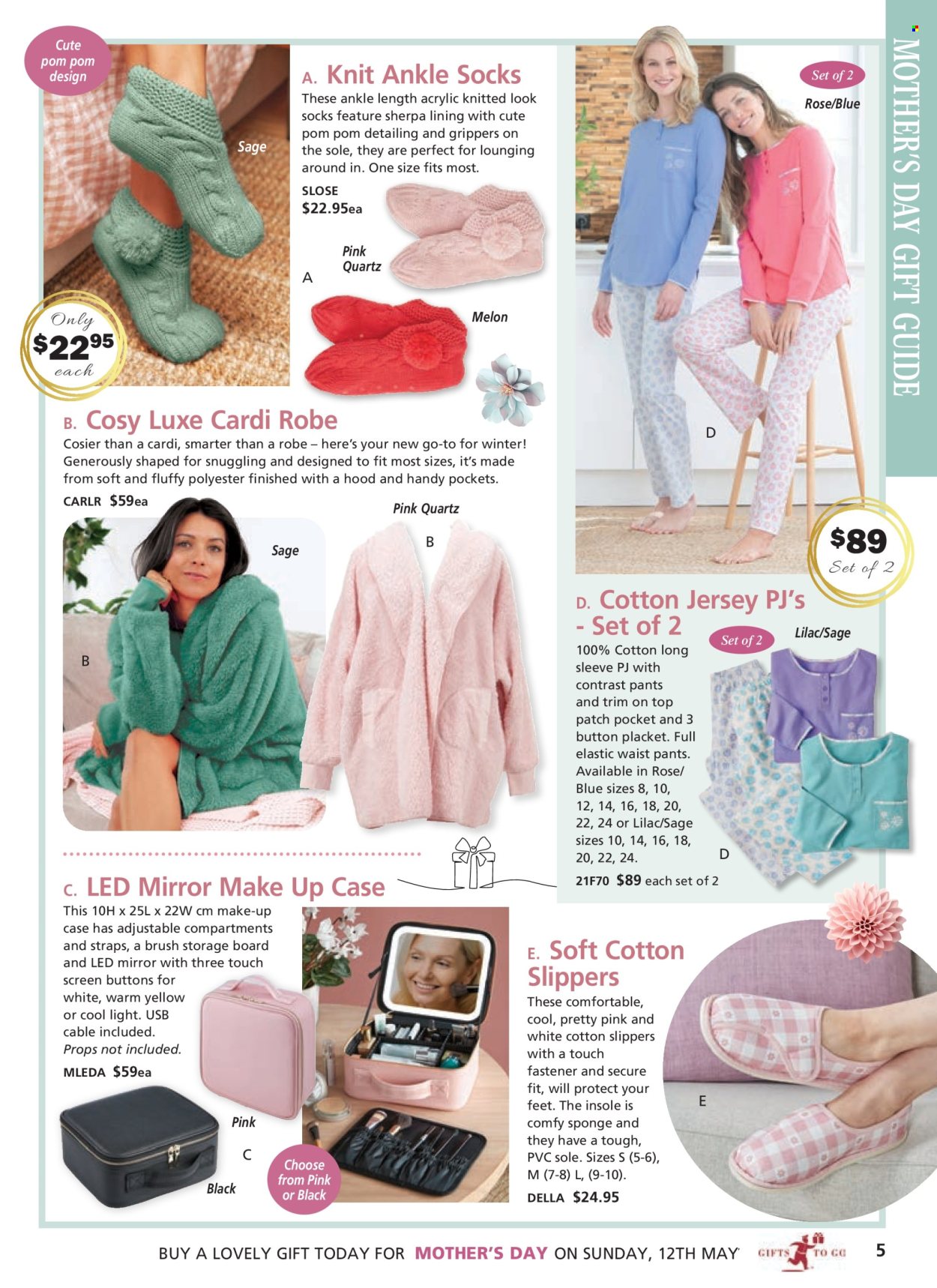 thumbnail - Innovations Catalogue - Sales products - sponge, pants, jersey, socks, makeup case, robe. Page 5.