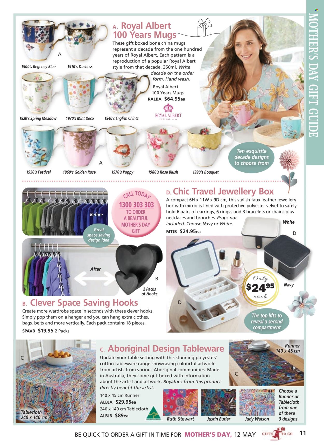 thumbnail - Innovations Catalogue - Sales products - hook, hanger, mug, tableware, bag, tablecloth, bracelet, earrings. Page 11.