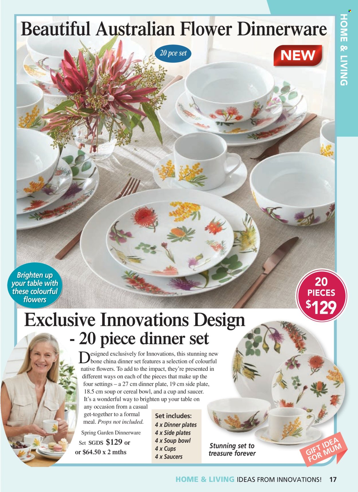 thumbnail - Innovations Catalogue - Sales products - dinnerware set, plate, saucer, bowl set, dinner plate, serving bowl, bowl. Page 17.