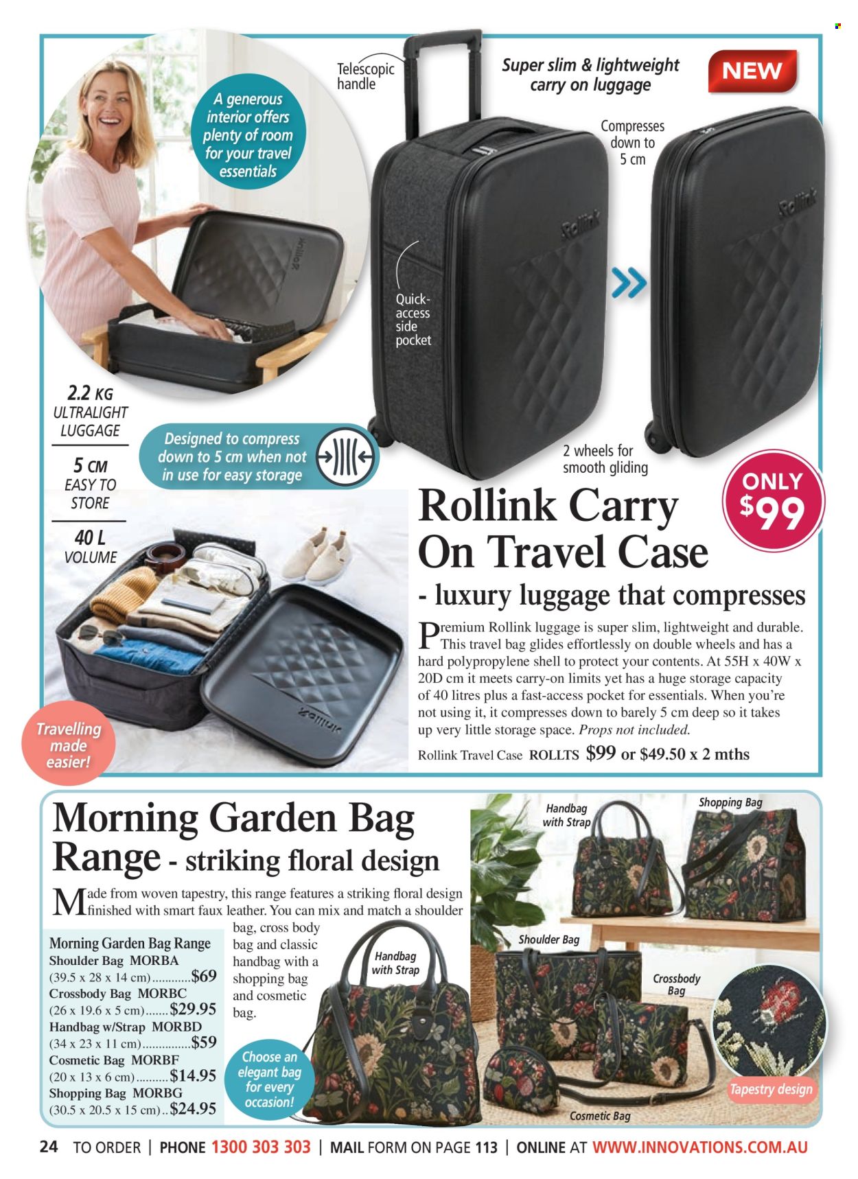 thumbnail - Innovations Catalogue - Sales products - shopping bag, garden bag, tapestry, luggage, range bag, handbag, cosmetic bag, cross body bag, shoulder bag. Page 24.