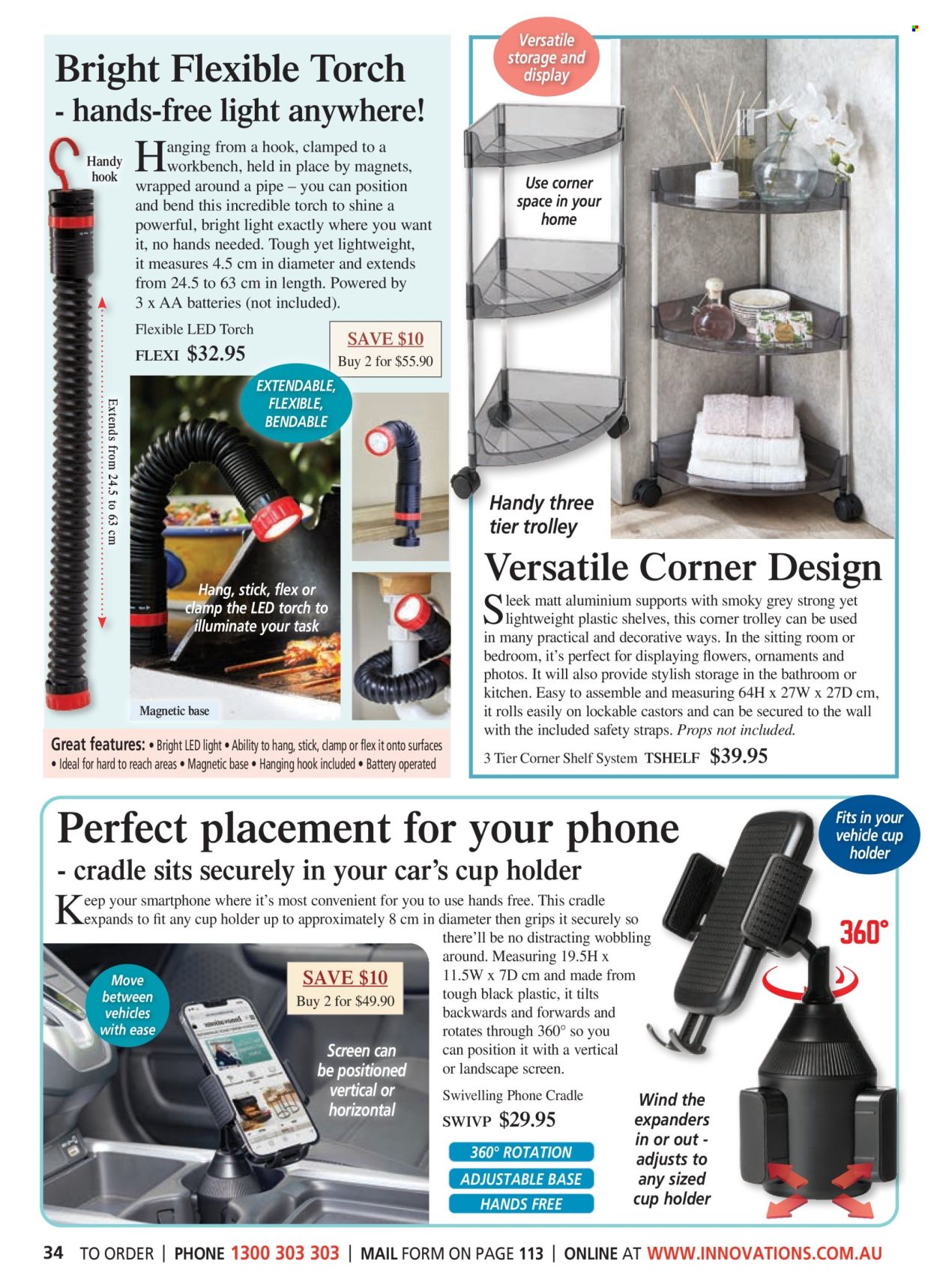 thumbnail - Innovations Catalogue - Sales products - trolley, pipe, LED light. Page 34.
