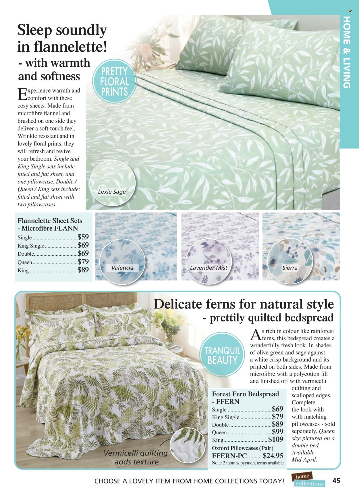thumbnail - Innovations Catalogue - Sales products - bedding, bedspread, pillowcase, flannelette sheets, bed sheet. Page 45.