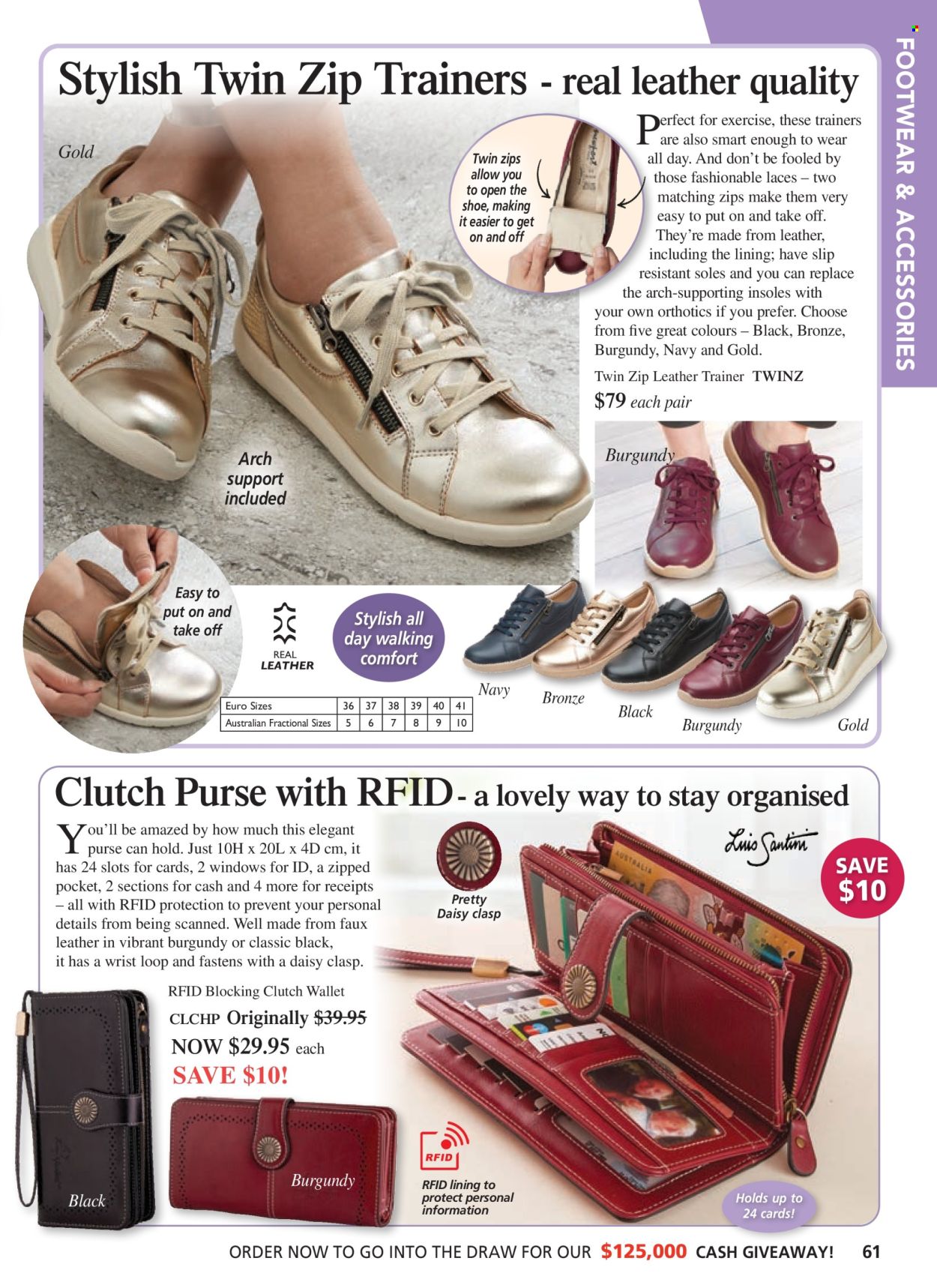 thumbnail - Innovations Catalogue - Sales products - shoes, trainers, wallet. Page 61.